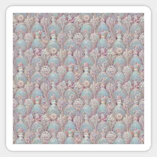 Baby Blue and Baby Pink Rococo No. 1 Sticker